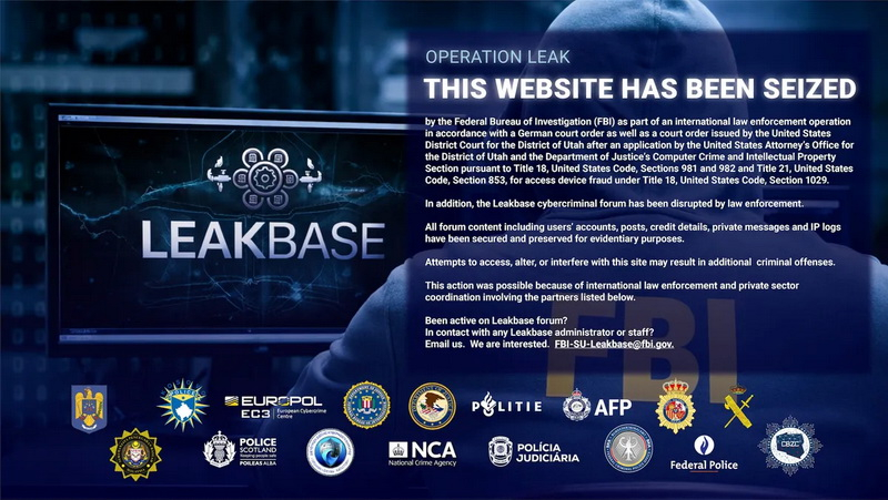 كشف الولايات المتحدة وEuropol عن LeakBase، أحد أكبر المنتديات القراصنة في العالم مع 142 000 مشاركًا