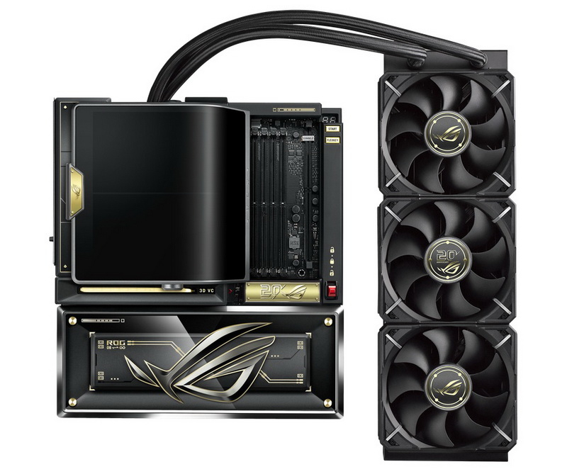 أسوس دمجت في اللوحة الأم الفاخرة ROG Crosshair X870E Edition 20 شاشة OLED عملاقة وSJO بقطر 360 مم