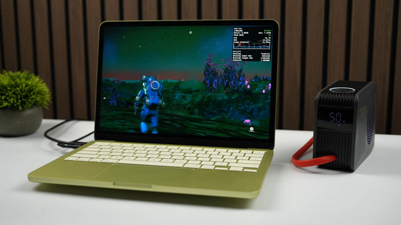 تمت إضافة مبرد سائل إلى MacBook Neo، والآن ارتفعت أداؤه في لعبة No Man's Sky بمقدار الضعف.