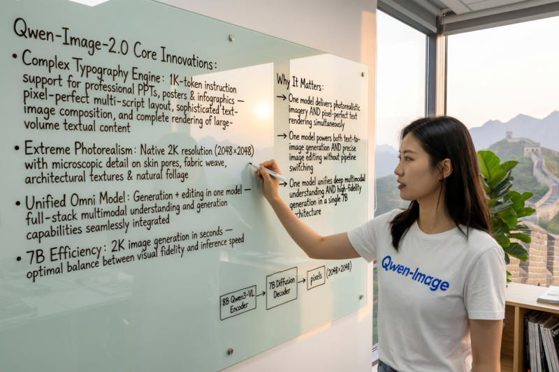 أعلنت شركة علي بابا عن منافس نانو بانانا—مولد صور قوي باسم Qwen‑Image‑2.0 يعتمد على الذكاء الاصطناعي.