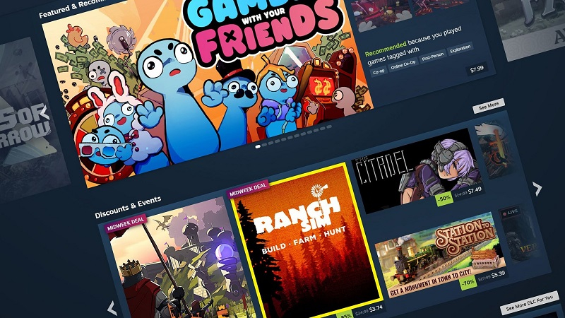 توسّع Valve واجهة المستخدم: قامت Steam بتحديث مظهر الصفحة الرئيسية للمتجر