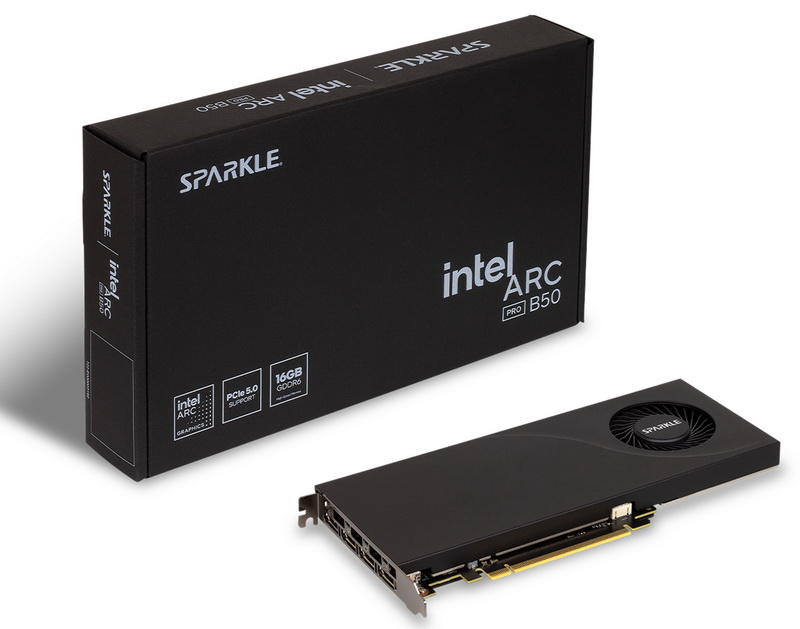 قدمت Sparkle بطاقة رسومات رفيعة Arc Pro B50 Blower ذات «توربين» لأجهزة الحاسوب المكتبيةّات الصناعية