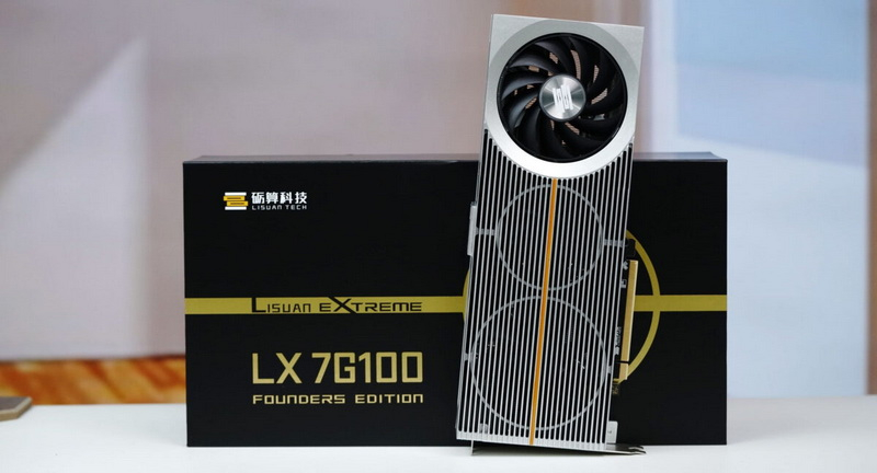 صنّعت شركة ليشوان تكنولوجي الصينية بطاقة رسومات LX 7G100 في نسخة Founders Edition، لكنها لا تدعم NVIDIA