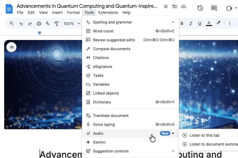 يتمكن Google Docs الآن من تلخيص المستندات بسرعة