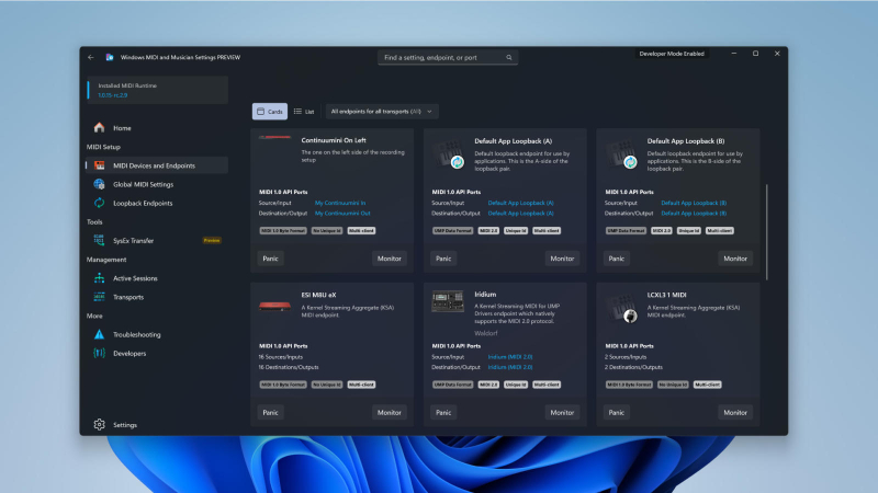 ويندوز ١١ الآن يدعم بالكامل MIDI ٢.٠