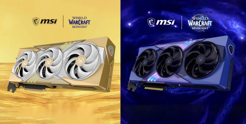 قدمت MSI بطاقات جديدة من سلسلة GeForce RTX 5070 في إصدارات Light Edition وVoid Edition، مستوحاة من لعبة World of Warcraft: Midnight
