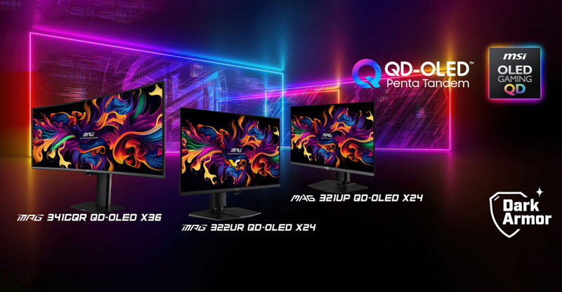 تقوم MSI بتضمين لوحات سامسونج QD‑OLED Penta Tandem في شاشات الألعاب