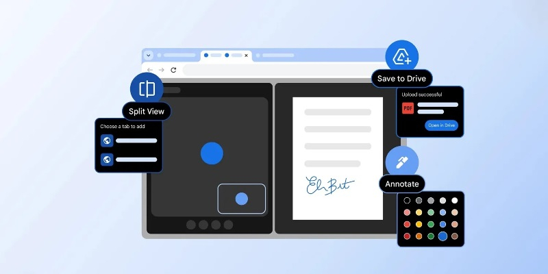 تُسهّل Chrome العمل الآن: ظهر في المتصفح شاشة منفصلة وإمكانية تدوين الملاحظات داخل ملفات PDF.