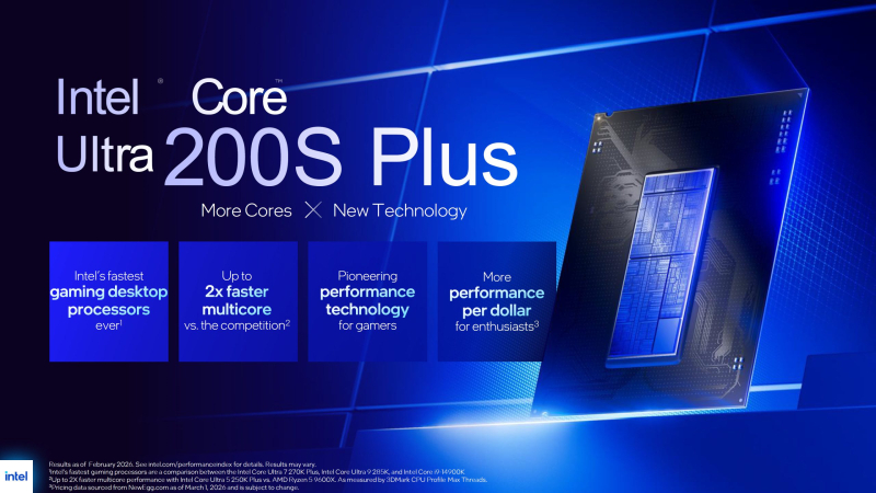 أطلقت إنتل فجأة معالجات سطح المكتب Core Ultra 200S Plus: عدد أكثر من النوى، ذاكرة أسرع وتكلفة مخفضة