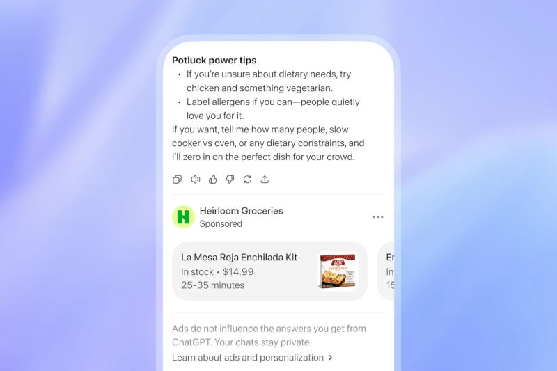 تشير ChatGPT الآن إلى الإعلانات، لكن ليس الجميع سيلاحظها فورًا