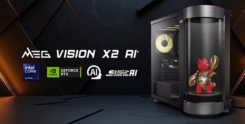 قدمت شركة MSI نظام ألعاب MEG Vision X2 AI+ مع شاشة هولوجرافية ومساعد ذكاء اصطناعي مدمج